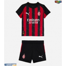 Otroški Nogometni dresi AC Milan Domači 2025-26 Kratek Rokav (+ Kratke hlače)